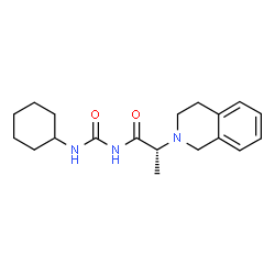 ChemSpider 2D Image | (2R)-N-(Cyclohexylcarbamoyl)-2-(3,4-dihydro-2(1H)-isoquinolinyl)propanamide | C19H27N3O2