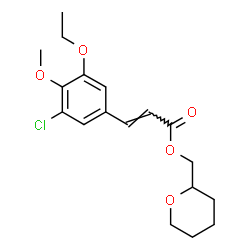 ChemSpider 2D Image | Tetrahydro-2H-pyran-2-ylmethyl (2E)-3-(3-chloro-5-ethoxy-4-methoxyphenyl)acrylate | C18H23ClO5