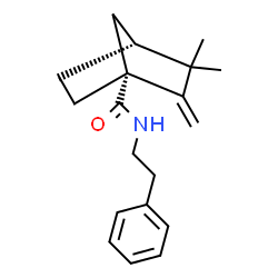 ChemSpider 2D Image | (1R,4R)-3,3-Dimethyl-2-methylene-N-(2-phenylethyl)bicyclo[2.2.1]heptane-1-carboxamide | C19H25NO