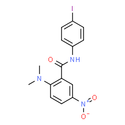 ChemSpider 2D Image | 2-(Dimethylamino)-N-(4-iodophenyl)-5-nitrobenzamide | C15H14IN3O3
