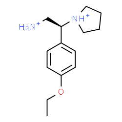 ChemSpider 2D Image | 1-[(1S)-2-Ammonio-1-(4-ethoxyphenyl)ethyl]pyrrolidinium | C14H24N2O