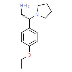 ChemSpider 2D Image | (2R)-2-(4-Ethoxyphenyl)-2-(1-pyrrolidinyl)ethanamine | C14H22N2O