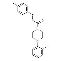ChemSpider 2D Image | 1-[4-(2-Fluorophenyl)-1-piperazinyl]-3-(4-methylphenyl)-2-propen-1-one | C20H21FN2O