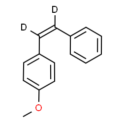ChemSpider 2D Image | 1-Methoxy-4-[(Z)-2-phenyl(~2~H_2_)vinyl]benzene | C15H12D2O