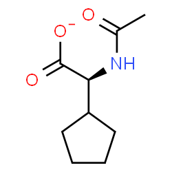 ChemSpider 2D Image | (2S)-Acetamido(cyclopentyl)acetate | C9H14NO3