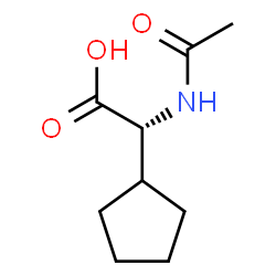 ChemSpider 2D Image | (2R)-Acetamido(cyclopentyl)acetic acid | C9H15NO3