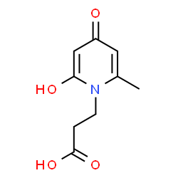 ChemSpider 2D Image | 3-(2-Hydroxy-6-methyl-4-oxo-1(4H)-pyridinyl)propanoic acid | C9H11NO4
