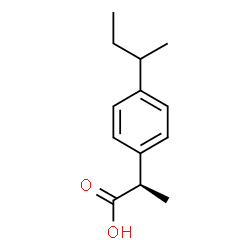 ChemSpider 2D Image | (2R)-2-(4-sec-Butylphenyl)propanoic acid | C13H18O2