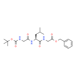ChemSpider 2D Image | Benzyl N-{[(2-methyl-2-propanyl)oxy]carbonyl}glycyl-L-leucylglycinate | C22H33N3O6