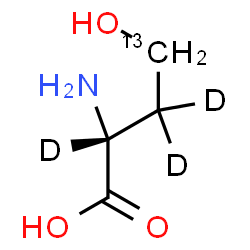 ChemSpider 2D Image | D-(4-~13~C,2,3,3-~2~H_3_)Homoserine | C313CH6D3NO3
