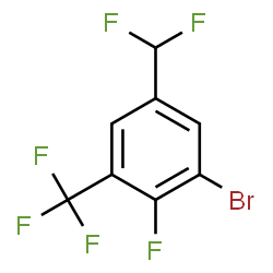 ChemSpider 2D Image | 1-Bromo-5-(difluoromethyl)-2-fluoro-3-(trifluoromethyl)benzene | C8H3BrF6