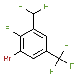 ChemSpider 2D Image | 1-Bromo-3-(difluoromethyl)-2-fluoro-5-(trifluoromethyl)benzene | C8H3BrF6