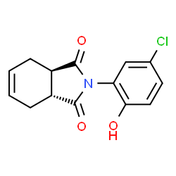 ChemSpider 2D Image | (3aR,7aR)-2-(5-Chloro-2-hydroxyphenyl)-3a,4,7,7a-tetrahydro-1H-isoindole-1,3(2H)-dione | C14H12ClNO3