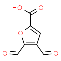 ChemSpider 2D Image | 4,5-Diformyl-2-furoic acid | C7H4O5