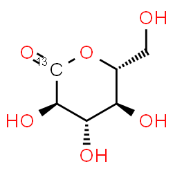 ChemSpider 2D Image | (3R,4S,5S,6R)-3,4,5-Trihydroxy-6-(hydroxymethyl)(2-~13~C)tetrahydro-2H-pyran-2-one (non-preferred name) | C513CH10O6