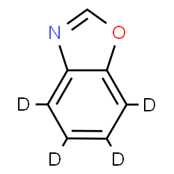 ChemSpider 2D Image | (4,5,6,7-~2~H_4_)-1,3-Benzoxazole | C7HD4NO