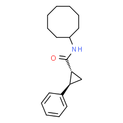 ChemSpider 2D Image | (1R,2R)-N-Cyclooctyl-2-phenylcyclopropanecarboxamide | C18H25NO