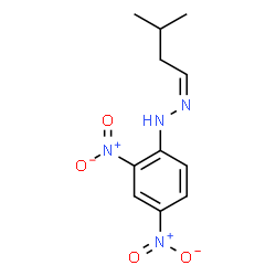 ChemSpider 2D Image | (2Z)-1-(2,4-Dinitrophenyl)-2-(3-methylbutylidene)hydrazine | C11H14N4O4