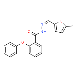 ChemSpider 2D Image | N'-[(Z)-(5-Methyl-2-furyl)methylene]-2-phenoxybenzohydrazide | C19H16N2O3