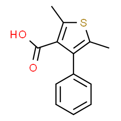 ChemSpider 2D Image | 2,5-Dimethyl-4-phenyl-3-thiophenecarboxylic acid | C13H12O2S
