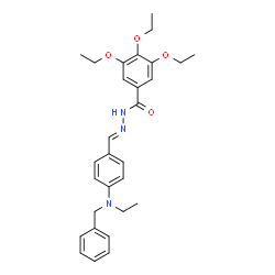 ChemSpider 2D Image | N'-[(E)-{4-[Benzyl(ethyl)amino]phenyl}methylene]-3,4,5-triethoxybenzohydrazide | C29H35N3O4