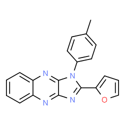 ChemSpider 2D Image | 2-Furan-2-yl-1-p-tolyl-1H-imidazo[4,5-b]quinoxaline | C20H14N4O
