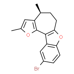 ChemSpider 2D Image | (4S)-10-Bromo-2,4-dimethyl-5,6-dihydro-4H-furo[2',3':3,4]cyclohepta[1,2-b][1]benzofuran | C17H15BrO2