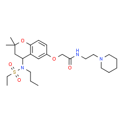 ChemSpider 2D Image | 2-({4-[(Ethylsulfonyl)(propyl)amino]-2,2-dimethyl-3,4-dihydro-2H-chromen-6-yl}oxy)-N-[2-(1-piperidinyl)ethyl]acetamide | C25H41N3O5S