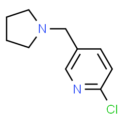 ChemSpider 2D Image | 2-Chloro-5-(1-pyrrolidinylmethyl)pyridine | C10H13ClN2