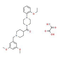 ChemSpider 2D Image | [1-(3,5-Dimethoxybenzyl)-4-piperidinyl][4-(2-ethoxyphenyl)-1-piperazinyl]methanone ethanedioate (1:1) | C29H39N3O8
