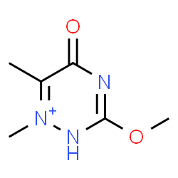 ChemSpider 2D Image | 3-methoxy-1,6-dimethyl-2H-1,2,4-triazin-1-ium-5-one | C6H10N3O2