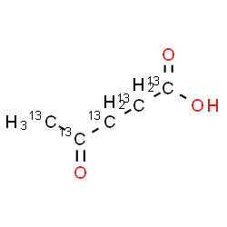 ChemSpider 2D Image | 4-oxopentanoic acid | 13C5H8O3