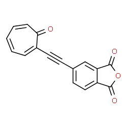 ChemSpider 2D Image | 5-[(7-Oxo-1,3,5-cycloheptatrien-1-yl)ethynyl]-2-benzofuran-1,3-dione | C17H8O4