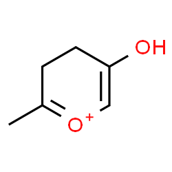 ChemSpider 2D Image | 5-Hydroxy-2-methyl-3,4-dihydropyranium | C6H9O2