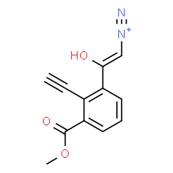 ChemSpider 2D Image | (Z)-2-[2-Ethynyl-3-(methoxycarbonyl)phenyl]-2-hydroxyethenediazonium | C12H9N2O3