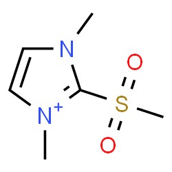 ChemSpider 2D Image | 1,3-Dimethyl-2-(methylsulfonyl)-1H-imidazol-3-ium | C6H11N2O2S