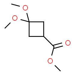 ChemSpider 2D Image | Methyl 3,3-dimethoxycyclobutanecarboxylate | C8H14O4