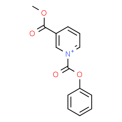 ChemSpider 2D Image | 3-(Methoxycarbonyl)-1-(phenoxycarbonyl)pyridinium | C14H12NO4