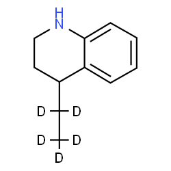 ChemSpider 2D Image | 4-(~2~H_5_)Ethyl-1,2,3,4-tetrahydroquinoline | C11H10D5N