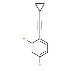 ChemSpider 2D Image | 1-(Cyclopropylethynyl)-2,4-difluorobenzene | C11H8F2