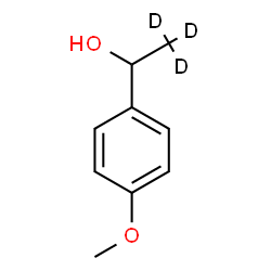 ChemSpider 2D Image | 1-(4-Methoxyphenyl)(2,2,2-~2~H_3_)ethanol | C9H9D3O2
