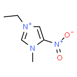 ChemSpider 2D Image | 3-Ethyl-1-methyl-5-nitro-1H-imidazol-3-ium | C6H10N3O2