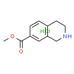 ChemSpider 2D Image | Methyl 1,2,3,4-Tetrahydroisoquinoline-7-Carboxylate Hydrochloride | C11H14ClNO2