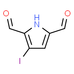 ChemSpider 2D Image | 3-Iodo-1H-pyrrole-2,5-dicarbaldehyde | C6H4INO2