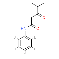 ChemSpider 2D Image | 4-Methyl-3-oxo-N-(~2~H_5_)phenylpentanamide | C12H10D5NO2