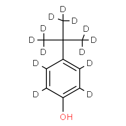 ChemSpider 2D Image | 4-[2-(~2~H_3_)Methyl(~2~H_6_)-2-propanyl](~2~H_4_)phenol | C10HD13O