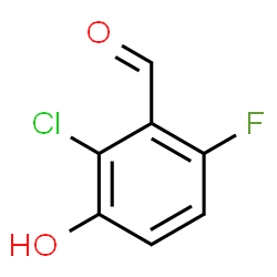 ChemSpider 2D Image | 2-Chloro-6-fluoro-3-hydroxybenzaldehyde | C7H4ClFO2