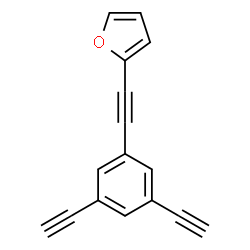 ChemSpider 2D Image | 2-[(3,5-Diethynylphenyl)ethynyl]furan | C16H8O