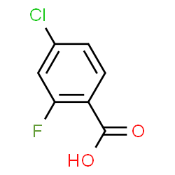 ChemSpider 2D Image | 4-Chloro-2-fluorobenzoic acid | C7H4ClFO2