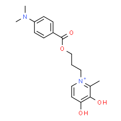 ChemSpider 2D Image | 1-(3-{[4-(Dimethylamino)benzoyl]oxy}propyl)-3,4-dihydroxy-2-methylpyridinium | C18H23N2O4